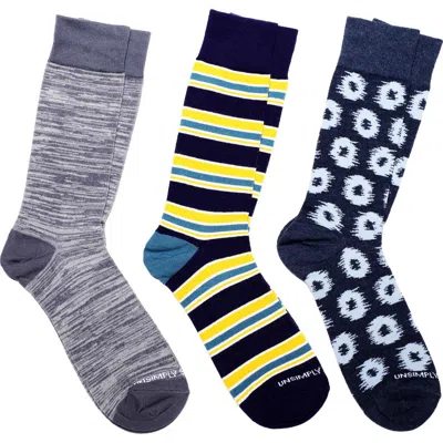 Unsimply Stitched Assorted 3-pack Of Crew Socks In Multi