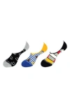 Unsimply Stitched Assorted 3-pack No Show Socks In Multi