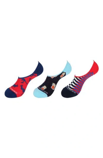 Unsimply Stitched Assorted 3-pack No Show Socks In Multi