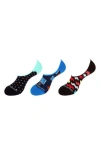 Unsimply Stitched Assorted 3-pack No Show Socks In Multi