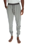 Unsimply Stitched Contrasted Waistband Cuffed Jogger In Heather Grey