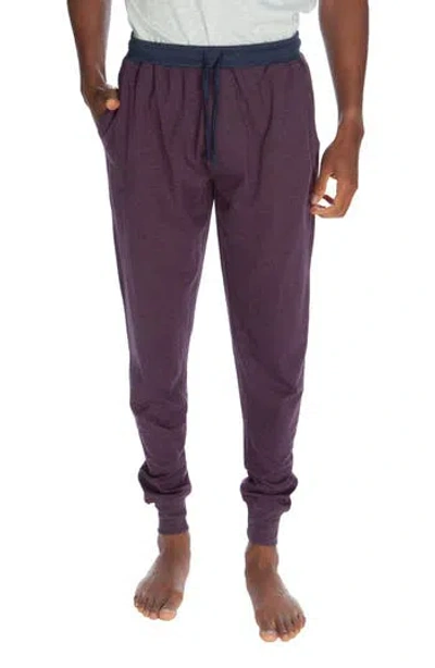Unsimply Stitched Contrast Waist Joggers In Heather Purple