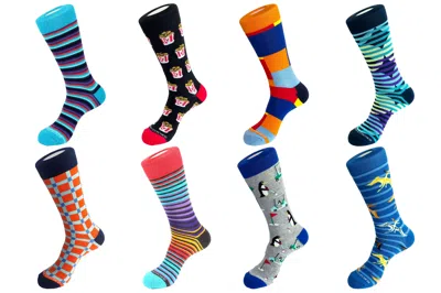 Unsimply Stitched Crew Sock 8 Pack In Multi