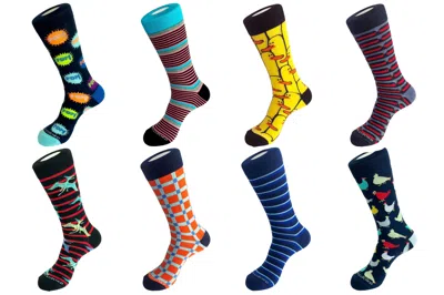 Unsimply Stitched Crew Sock 8 Pack In Multi