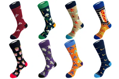 Unsimply Stitched Crew Sock 8 Pack In Multi
