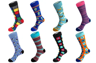Unsimply Stitched Crew Sock 8 Pack In Multi
