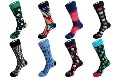 Unsimply Stitched Crew Sock 8 Pack In Multi