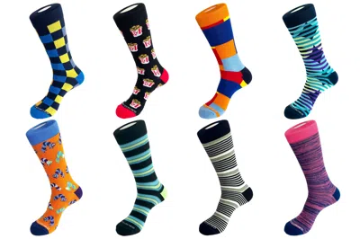 Unsimply Stitched Crew Sock 8 Pack In Multi