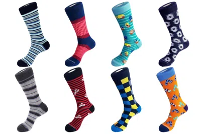 Unsimply Stitched Crew Sock 8 Pack In Multi