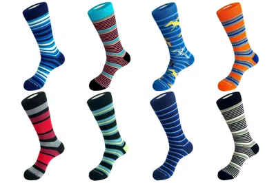Unsimply Stitched Crew Sock 8 Pack In Multi
