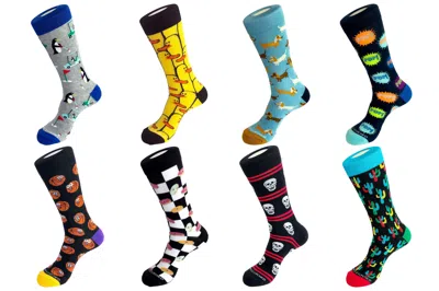 Unsimply Stitched Crew Sock 8 Pack In Multi