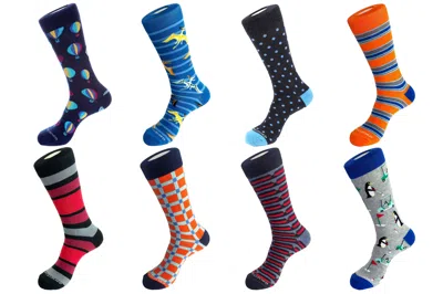 Unsimply Stitched Crew Sock 8 Pack In Multi