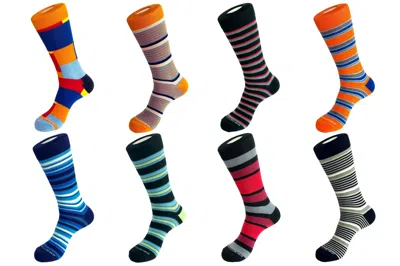 Unsimply Stitched Crew Sock 8 Pack In Multi