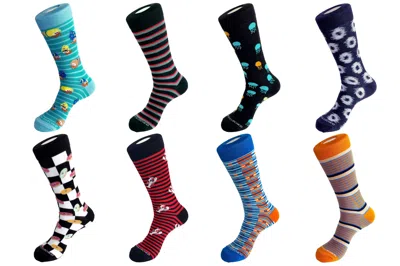 Unsimply Stitched Crew Sock 8 Pack In Multi