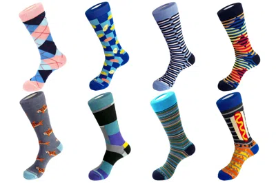 Unsimply Stitched Crew Sock 8 Pack In Multi