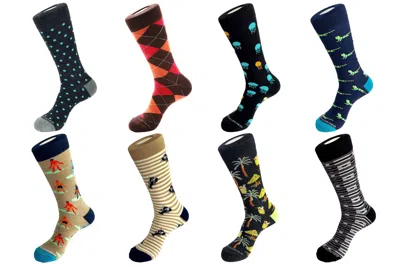 Unsimply Stitched Crew Sock 8 Pack In Multi