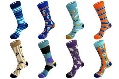 Unsimply Stitched Crew Sock 8 Pack In Multi