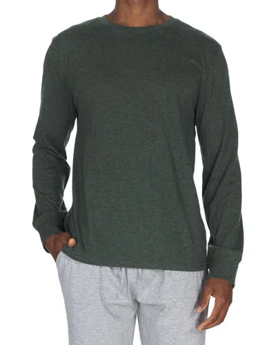 Unsimply Stitched Long Sleeve Crewneck T-shirt In Green