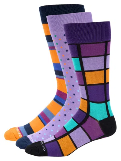 Unsimply Stitched Men's 3-pack Colorblock Crew Socks In Multi