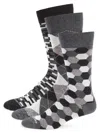 UNSIMPLY STITCHED MEN'S 3-PACK PATTERNED CREW SOCKS
