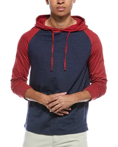 Unsimply Stitched Pullover Raglan Hoodie In Red