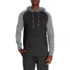Unsimply Stitched Pullover Raglan Hoodie In Heather Grey
