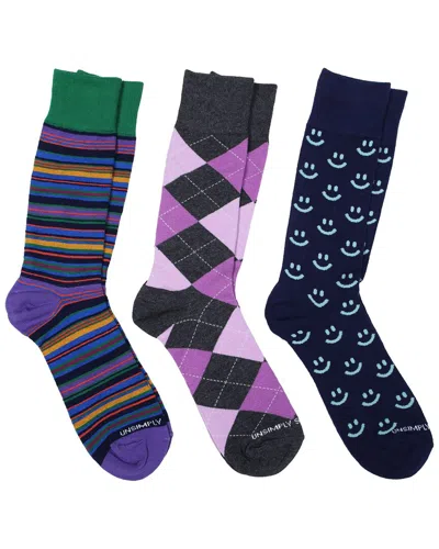 Unsimply Stitched Set Of 3 Crew Sock In Yellow