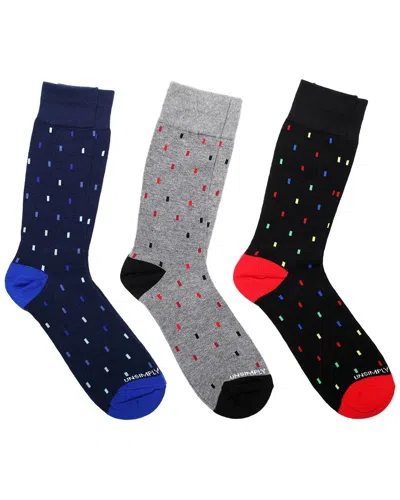 Unsimply Stitched Set Of 3 Sock In Black