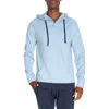 Unsimply Stitched Sleep Henley Hoodie In Heather Light Blue