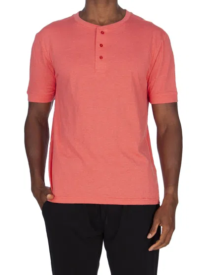 Unsimply Stitched Super Soft Short Sleeve Henley In Pink