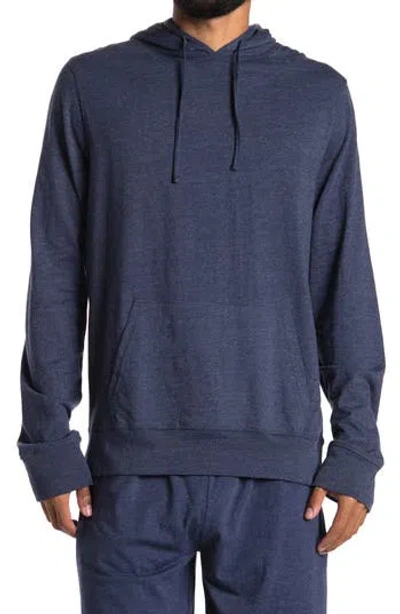 Unsimply Stitched Pajama Pullover Hoodie In Heather Navy