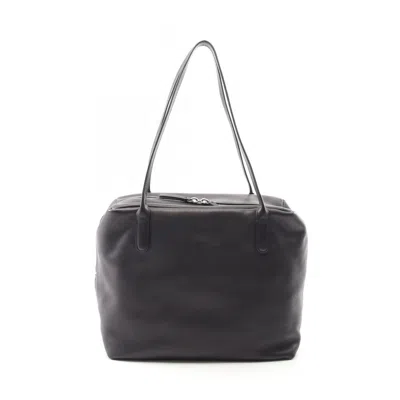 Pre-owned Unspecified Leather Tote Bag () In Black
