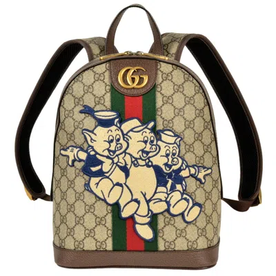Pre-owned Unspecified Pvc Backpack () In Gold