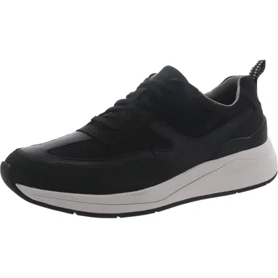 Unstructured By Clarks Coplin Flow Mens Leather Lace-up Casual And Fashion Sneakers In Black