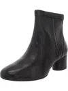 Unstructured By Clarks Un Cosmo Up Womens Leather Block Heel Ankle Boots In Black