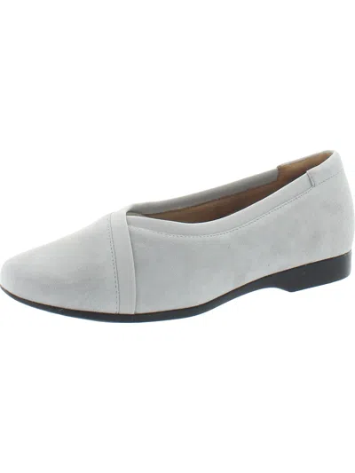Unstructured By Clarks Un Darcey Ease Womens Suede Slip On Loafers In Grey