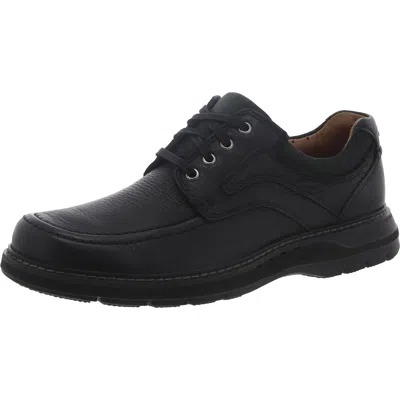 Unstructured By Clarks Un Ramble Lace Mens Leather Round Toe Oxfords In Black