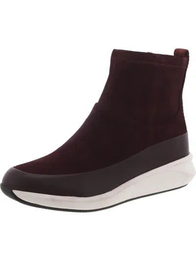 Unstructured By Clarks Un Rio Free Womens Leather Casual Ankle Boots In Red
