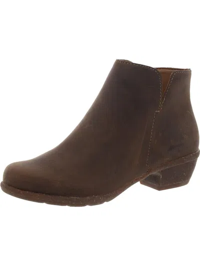 Unstructured By Clarks Wilrose Frost Womens Leather Zip Up Ankle Boots In Brown
