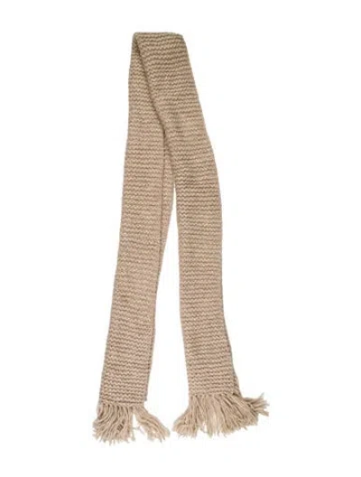 Pre-owned Unsubscribed Baby Alpaca Scarf In Neutral