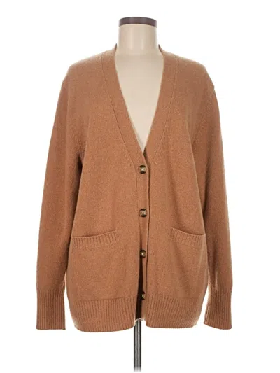 Pre-owned Unsubscribed Cashmere Cardigan Sweater In Brown