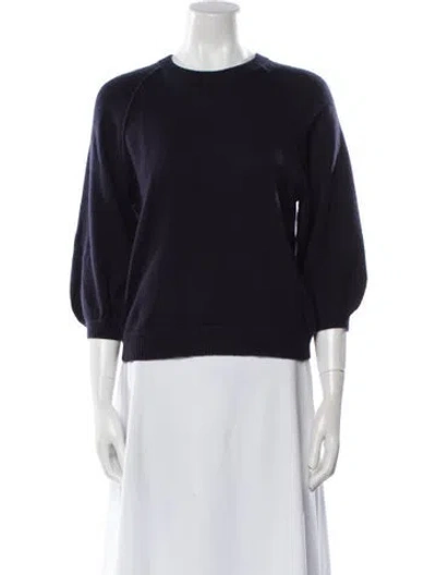 Pre-owned Unsubscribed Cashmere Crew Neck Sweater In Blue