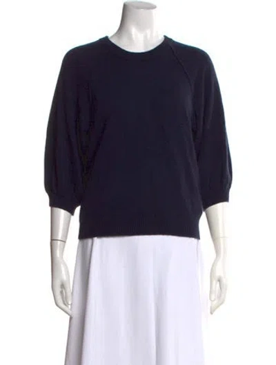 Pre-owned Unsubscribed Cashmere Crew Neck Sweater In Blue