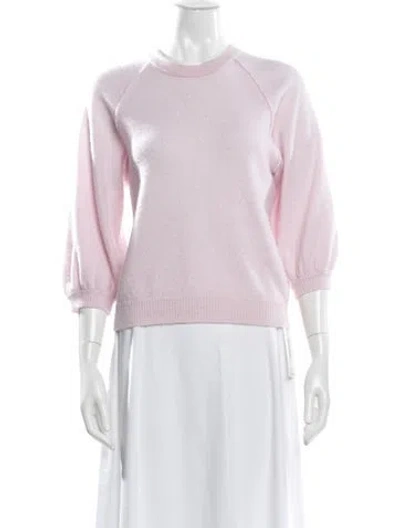 Pre-owned Unsubscribed Cashmere Crew Neck Sweater In Pink