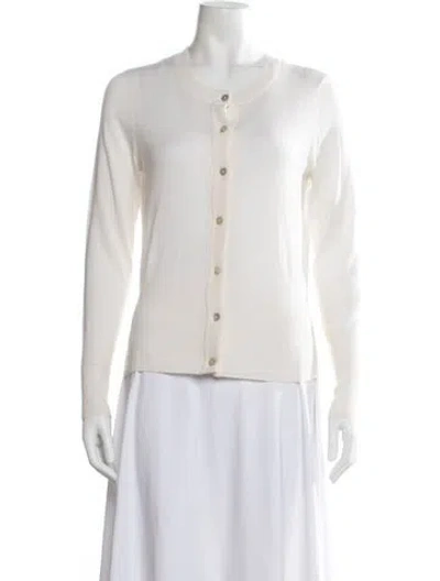 Pre-owned Unsubscribed Cashmere Crew Neck Sweater In White