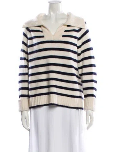 Pre-owned Unsubscribed Cashmere Striped Sweater In Neutral