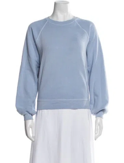 Pre-owned Unsubscribed Crew Neck Long Sleeve Sweatshirt In Blue