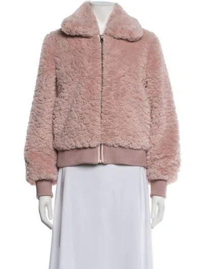 Pre-owned Unsubscribed Faux Fur Jacket In Pink