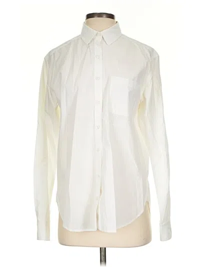 Pre-owned Unsubscribed Long Sleeve Button Down Shirt In Ivory