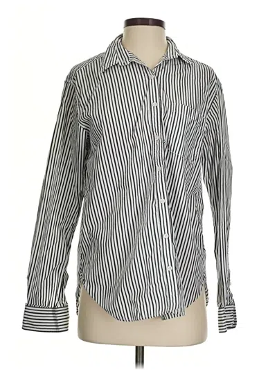 Pre-owned Unsubscribed Long Sleeve Button Down Shirt In Silver